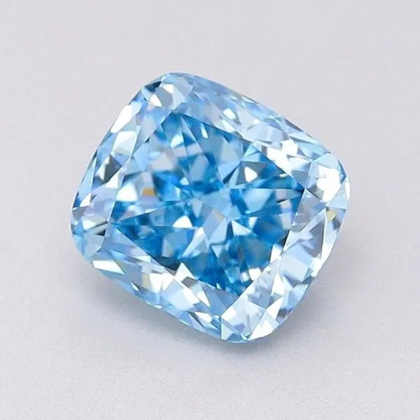 1.01ct CUSHION Fancy Vivid Blue VS1 Coloured Lab diamond