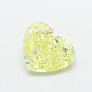 1.02ct HEART Fancy Yellow VS2 Coloured Lab diamond