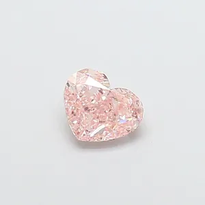 0.91ct HEART Fancy Intense Pink VS2 Coloured Lab diamond