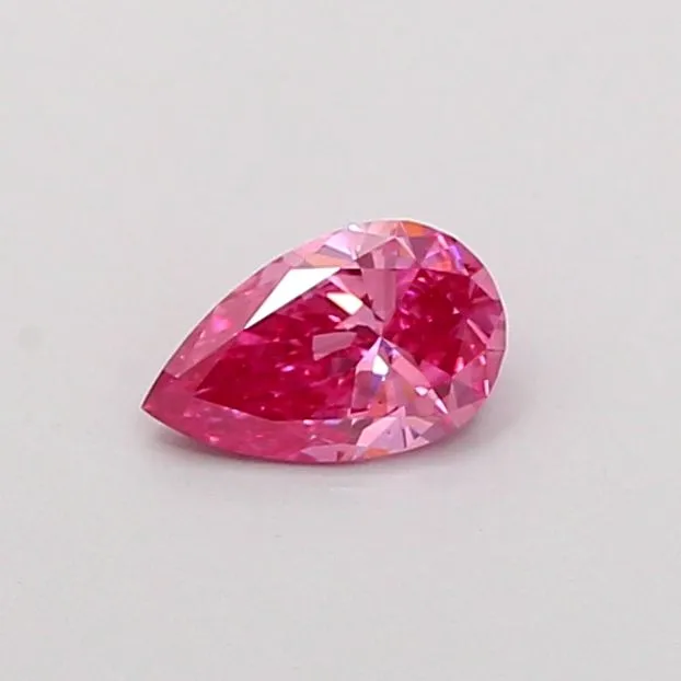 0.41ct PEAR Fancy Vivid Pink VS1 Coloured Lab diamond