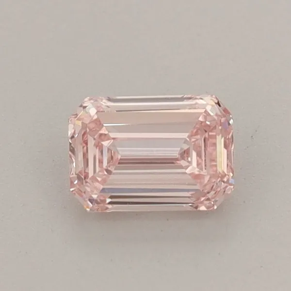 0.52ct EMERALD Fancy Intense Pink VVS2 Coloured Lab diamond