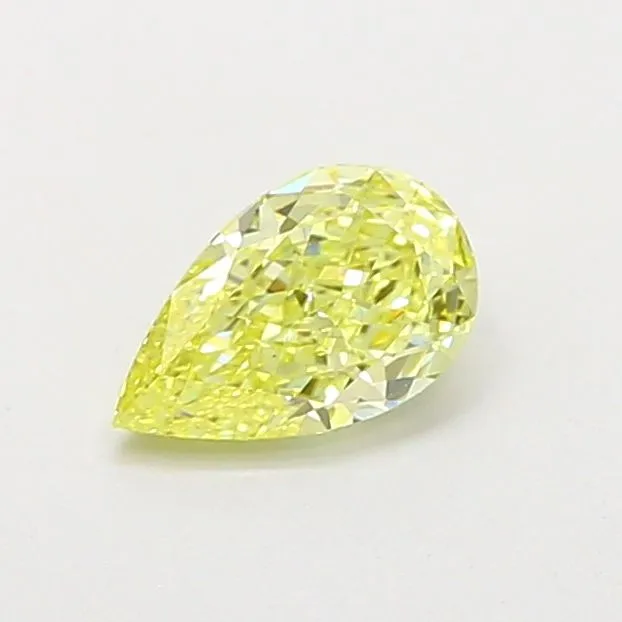 0.86ct PEAR Fancy Intense Yellow VS1 Coloured Lab diamond