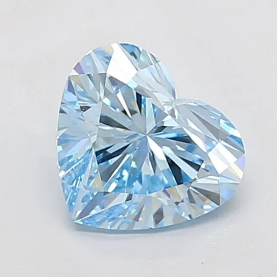 1.51ct HEART Fancy Vivid Blue VS1 Coloured Lab diamond