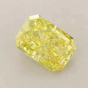 1.19ct RADIANT Fancy Vivid Yellow VVS2 Coloured Lab diamond