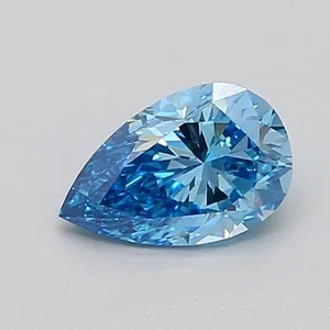 0.56ct PEAR Fancy Vivid Blue VS1 Coloured Lab diamond