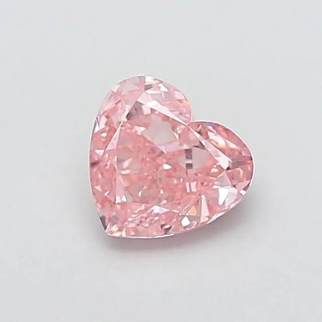 1.55ct HEART Fancy Intense Pink VVS2 Coloured Lab diamond