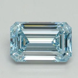 1.07ct EMERALD Fancy Intense Blue VS1 Coloured Lab diamond
