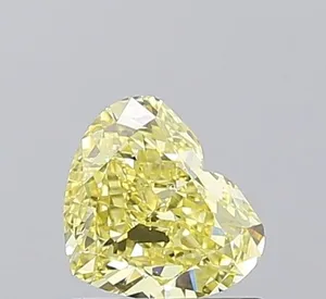 1ct HEART Fancy Intense Yellow VS1 Coloured Lab diamond