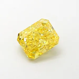 1.13ct RADIANT Fancy Vivid Yellow VS2 Coloured Lab diamond