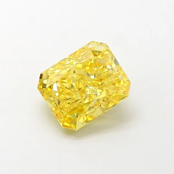 1.13ct RADIANT Fancy Vivid Yellow VS2 Coloured Lab diamond