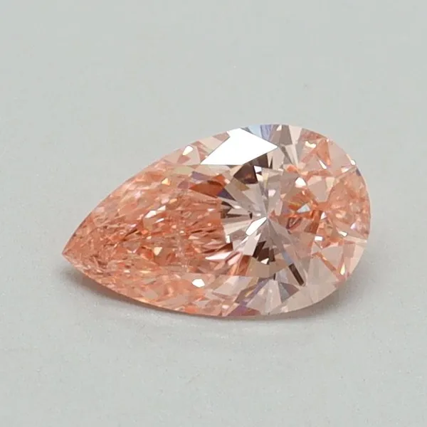 0.42ct PEAR Fancy Vivid Pink SI1 Coloured Lab diamond