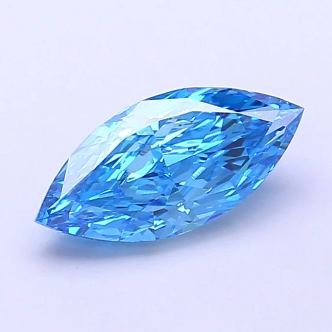 1.16ct MARQUISE Fancy Vivid Blue VVS2 Coloured Lab diamond