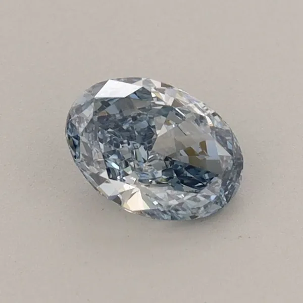 0.47ct OVAL Fancy Vivid Blue VVS2 Coloured Lab diamond