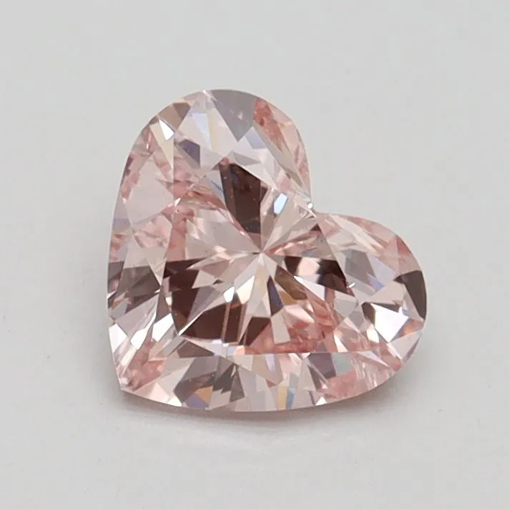 0.80ct HEART Fancy Pink VS2 Coloured Lab diamond
