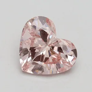 0.8ct HEART Fancy Pink VS2 Coloured Lab diamond