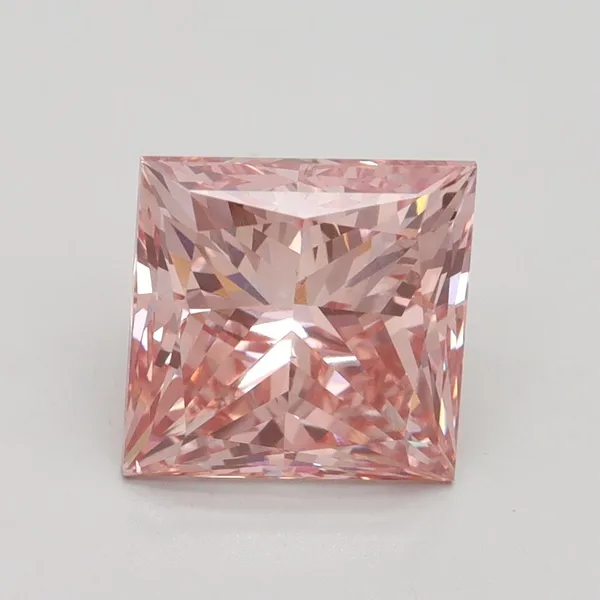 3.06ct PRINCESS Fancy Intense Pink VS2 Coloured Lab diamond