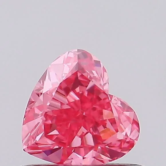 0.47ct HEART Fancy Vivid Pink VVS2 Coloured Lab diamond