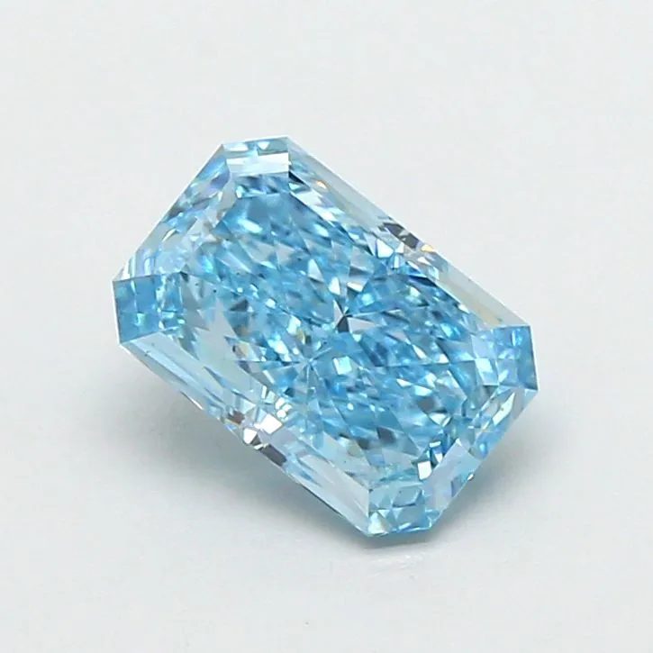 1.28ct RADIANT Fancy Vivid Blue VS2 Coloured Lab diamond