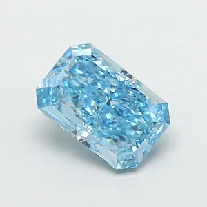 1.28ct RADIANT Fancy Vivid Blue VS2 Coloured Lab diamond