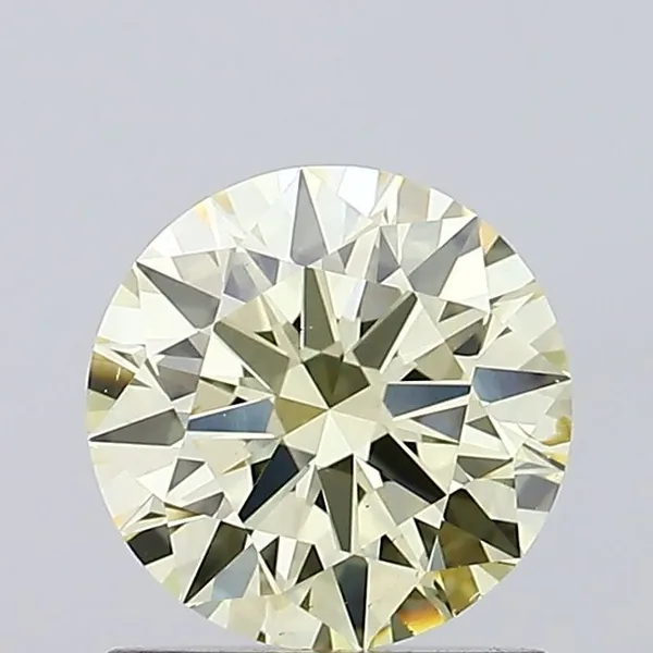 1.03ct ROUND Fancy Light Yellow SI1 Coloured Lab diamond