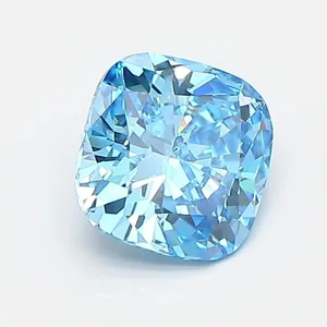 0.9ct CUSHION Fancy Vivid Blue VVS2 Coloured Lab diamond