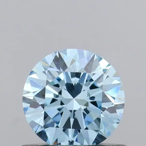 0.52ct ROUND Fancy Vivid Blue VVS1 Coloured Lab diamond