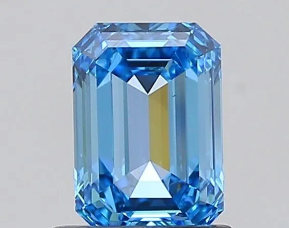 1.00ct EMERALD Fancy Vivid Blue VS1 Coloured Lab diamond