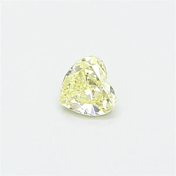 0.36ct HEART Fancy Light Yellow VVS2 Coloured Lab diamond