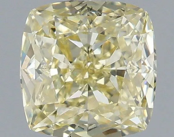 1.01ct CUSHION Fancy Light Yellow VS1 Coloured Lab diamond
