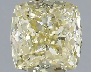 1.01ct CUSHION Fancy Light Yellow VS1 Coloured Lab diamond