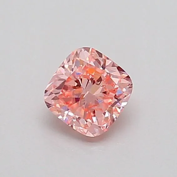 0.43ct CUSHION Fancy Vivid Pink VS1 Coloured Lab diamond