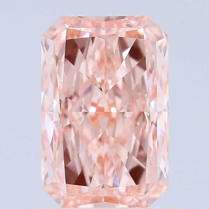 1.06ct RADIANT Fancy Vivid Pink VVS2 Coloured Lab diamond