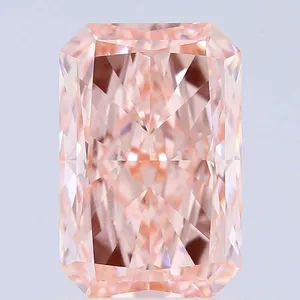 1.06ct RADIANT Fancy Vivid Pink VVS2 Coloured Lab diamond