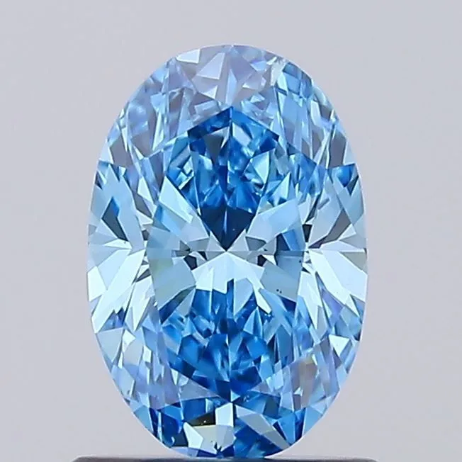 1.01ct OVAL Fancy Vivid Blue VS1 Coloured Lab diamond