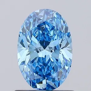 1.01ct OVAL Fancy Vivid Blue VS1 Coloured Lab diamond