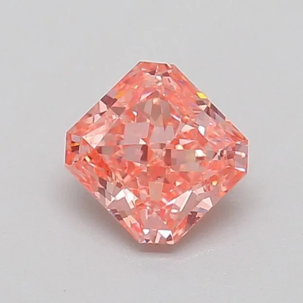 0.78ct RADIANT Fancy Vivid Pink VS1 Coloured Lab diamond
