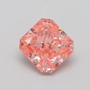 0.78ct RADIANT Fancy Vivid Pink VS1 Coloured Lab diamond