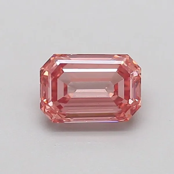 1.03ct EMERALD Fancy Intense Brownish Pink VVS2 Coloured Lab diamond