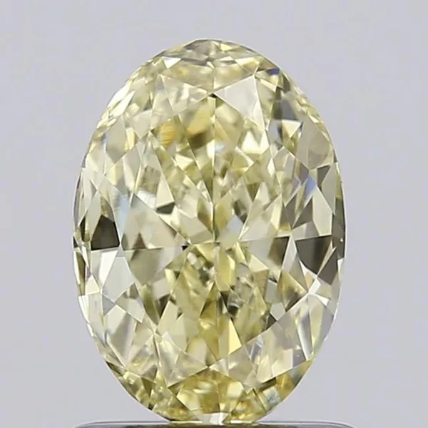 1.07ct OVAL Fancy Yellow VVS2 Coloured Lab diamond