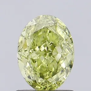 0.7ct OVAL Fancy Yellow VVS2 Coloured Lab diamond