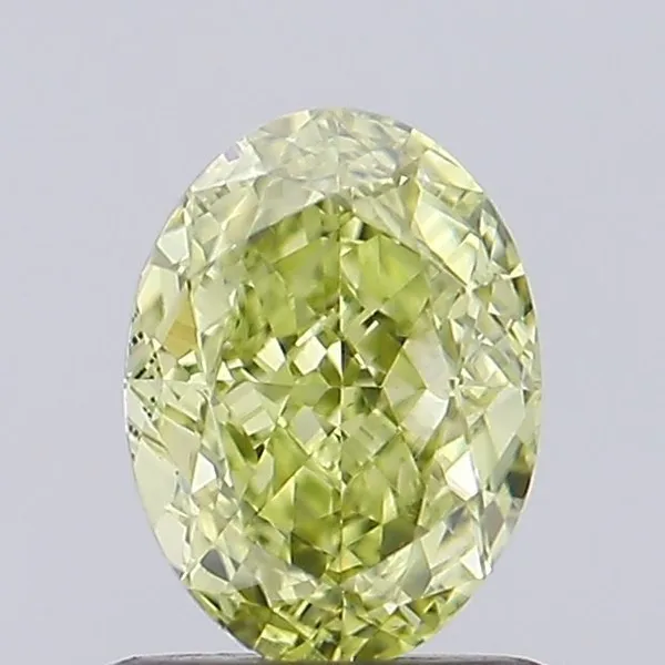 0.7ct OVAL Fancy Yellow VVS2 Coloured Lab diamond
