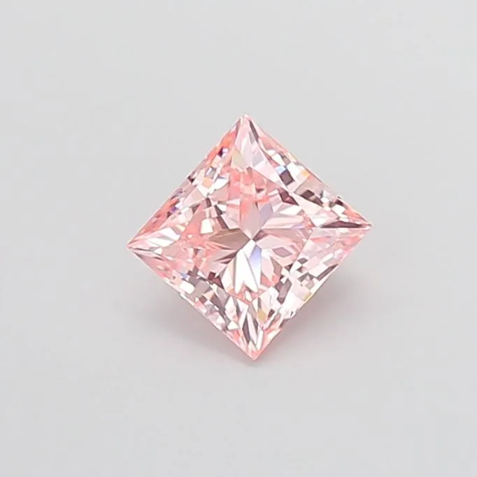 1.03ct PRINCESS Fancy Intense Pink VVS1 Coloured Lab diamond