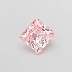 1.03ct PRINCESS Fancy Intense Pink VVS1 Coloured Lab diamond