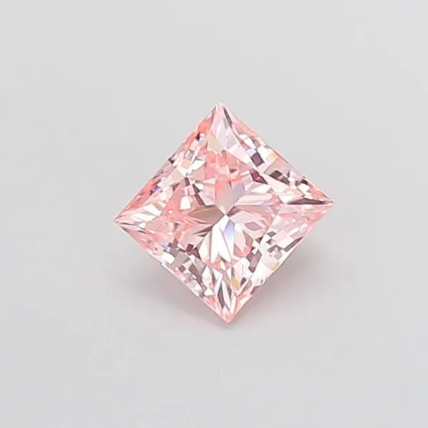 1.03ct PRINCESS Fancy Intense Pink VVS1 Coloured Lab diamond
