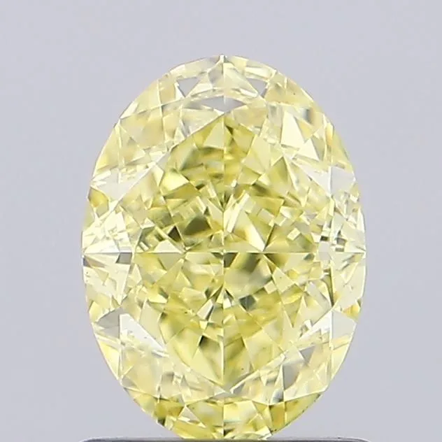 1.13ct OVAL Fancy Intense Yellow VS1 Coloured Lab diamond