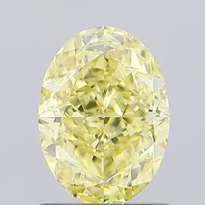 1.13ct OVAL Fancy Intense Yellow VS1 Coloured Lab diamond