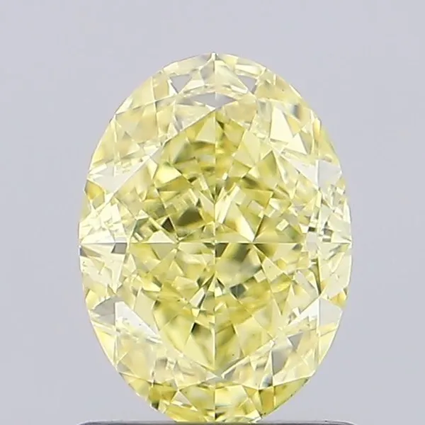 1.13ct OVAL Fancy Intense Yellow VS1 Coloured Lab diamond