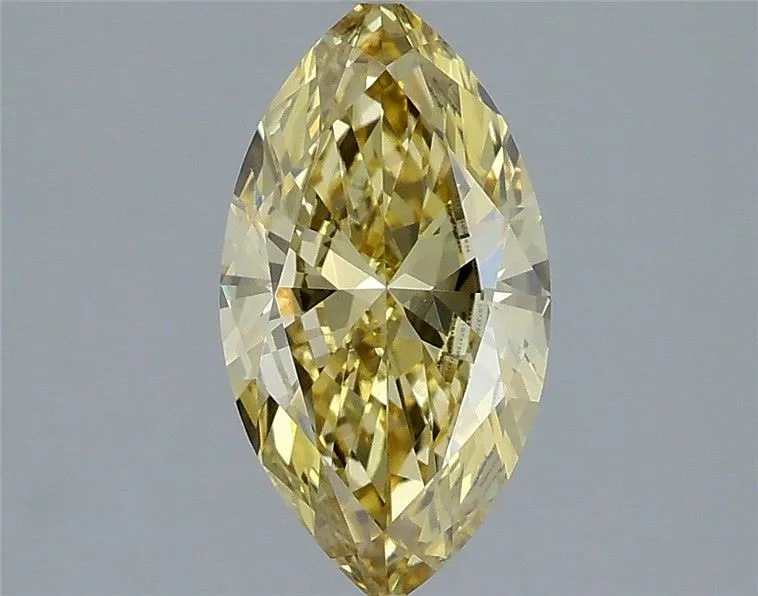 1.29ct MARQUISE Fancy Intense Yellow VVS2 Coloured Lab diamond