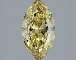 1.29ct MARQUISE Fancy Intense Yellow VVS2 Coloured Lab diamond