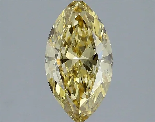 1.29ct MARQUISE Fancy Intense Yellow VVS2 Coloured Lab diamond